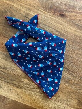 July 4th Dog Bandana Patriotic Popsicles Large Dog